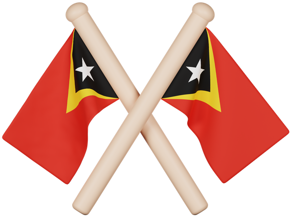 Bandera de timor oriental  3D Icon