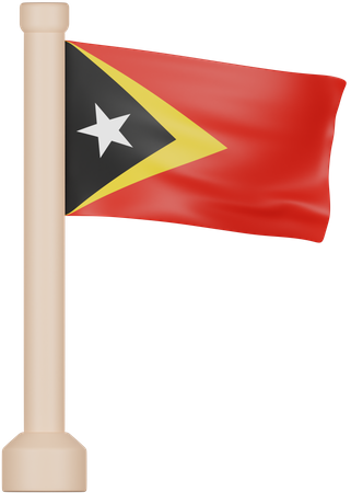 Bandera de timor oriental  3D Icon