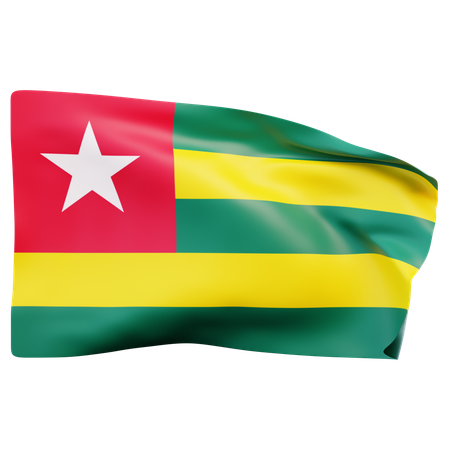 Bandera de togo  3D Icon