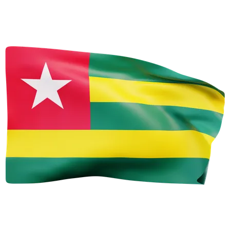 Bandera de togo  3D Icon