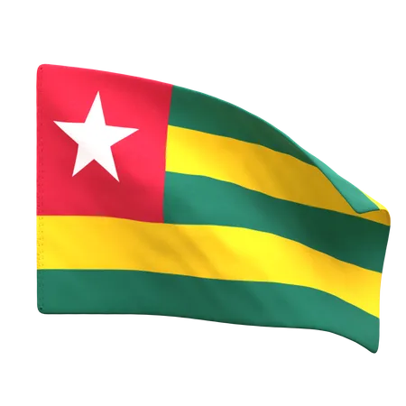 Bandera de togo  3D Icon