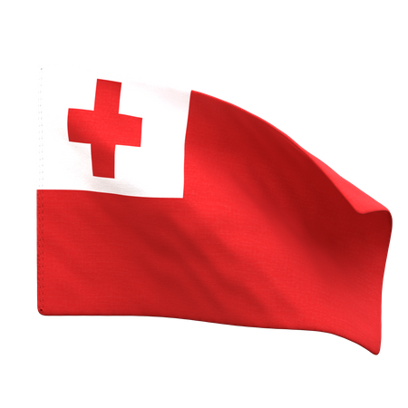 Bandera de tonga  3D Icon