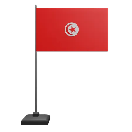 Bandera de túnez  3D Icon