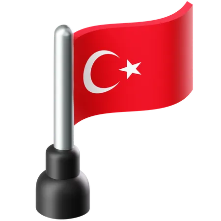 Bandera de turquía  3D Icon