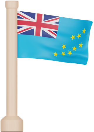 Bandera de tuvalu  3D Icon