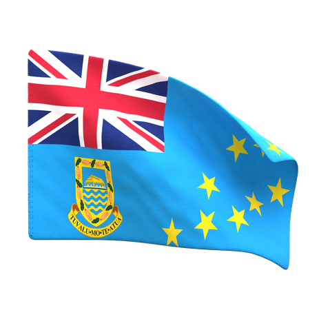 Bandera de tuvalu  3D Icon