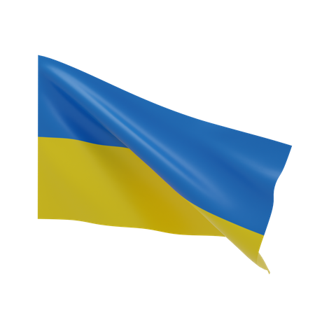 Bandera de ucrania  3D Icon