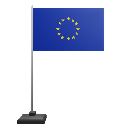 Bandera de la unión europea  3D Icon