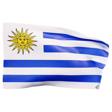 Bandera uruguaya  3D Icon