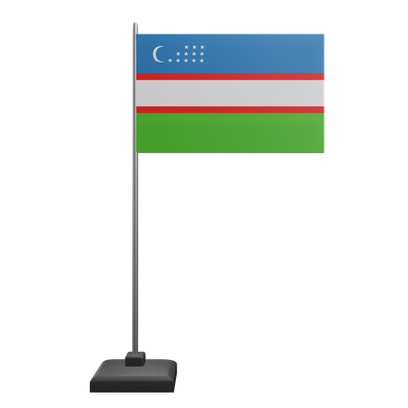 Bandera de uzbekistán  3D Icon