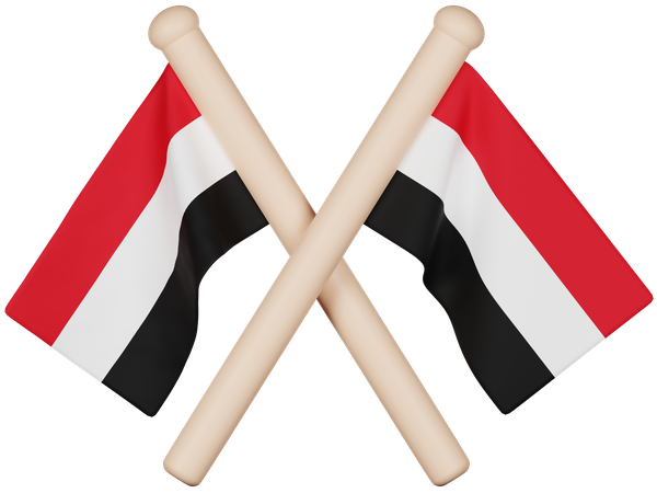 Bandera de yemen  3D Icon