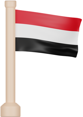 Bandera de yemen  3D Icon