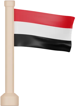 Bandera de yemen  3D Icon