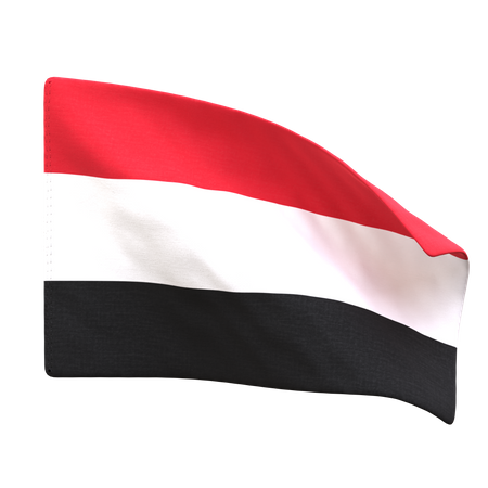 Bandera de yemen  3D Icon