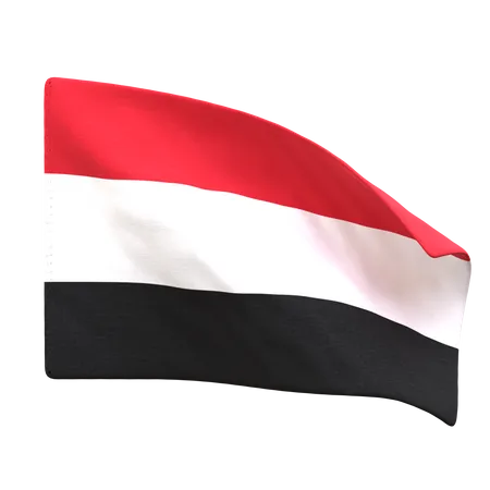 Bandera de yemen  3D Icon