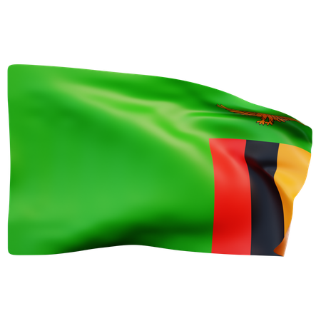 Bandera de zambia  3D Icon