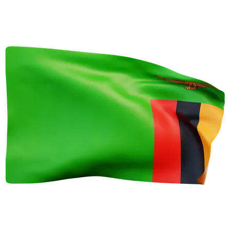 Bandera de zambia  3D Icon