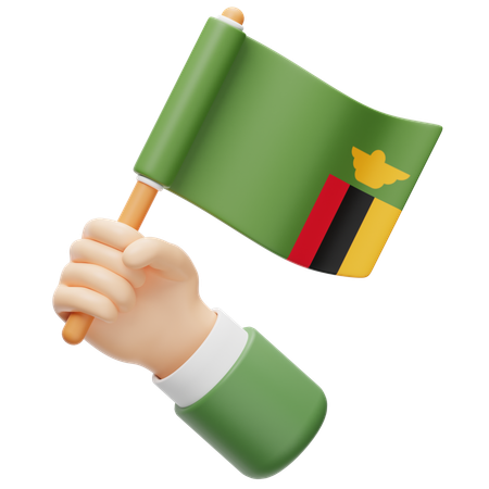 Bandera de zambia  3D Icon