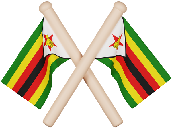 Bandera de zimbabwe  3D Icon