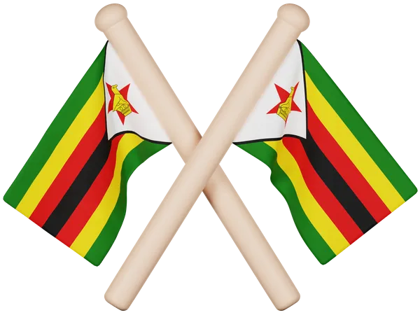 Bandera de zimbabwe  3D Icon