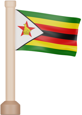 Bandera de zimbabwe  3D Icon