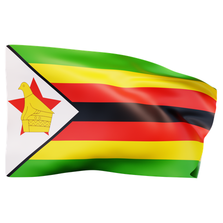 Bandera de zimbabwe  3D Icon