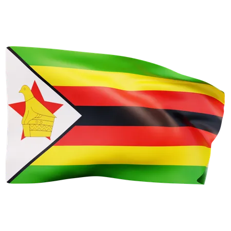 Bandera de zimbabwe  3D Icon