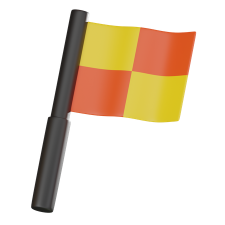 Bandera de arbitro  3D Icon