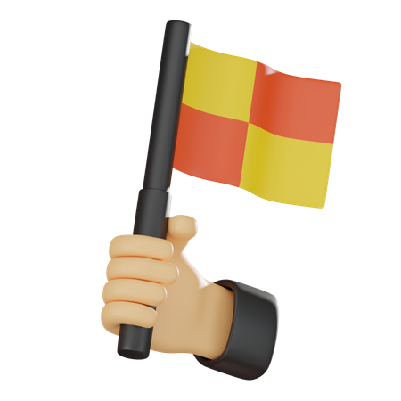 Bandera de arbitro  3D Icon