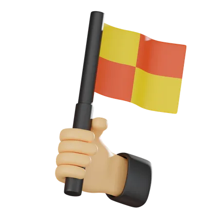 Bandera de arbitro  3D Icon