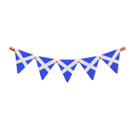 Bandera del empavesado de escocia  3D Icon