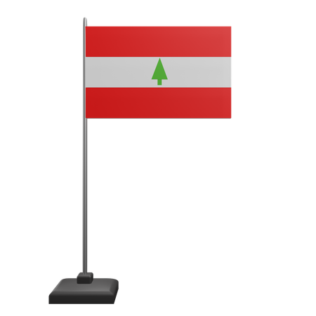 Bandera del líbano  3D Icon