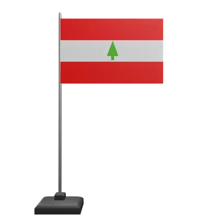 Bandera del líbano  3D Icon