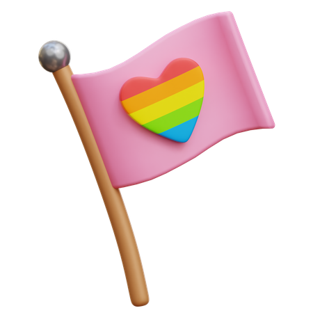 Bandera del orgullo  3D Illustration