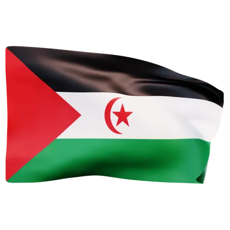 Bandera del sahara occidental  3D Icon