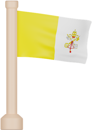 Bandera del vaticano  3D Icon