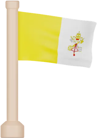 Bandera del vaticano  3D Icon
