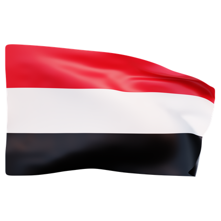 Bandera de yemen  3D Icon