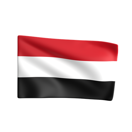 Bandera de yemen  3D Icon