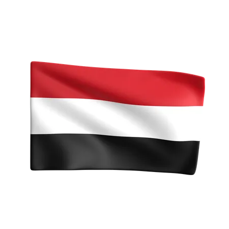 Bandera de yemen  3D Icon