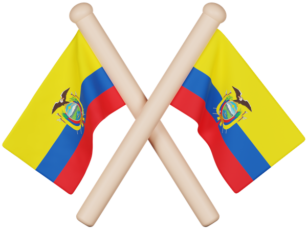 Bandera de ecuador  3D Icon