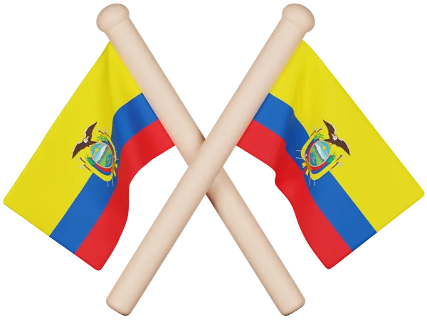 Bandera de ecuador  3D Icon