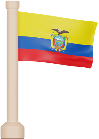 Bandera de ecuador  3D Icon