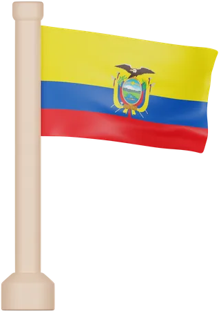 Bandera de ecuador  3D Icon