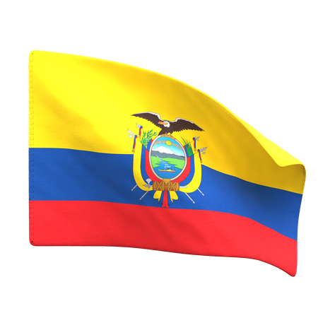 Bandera de ecuador  3D Icon