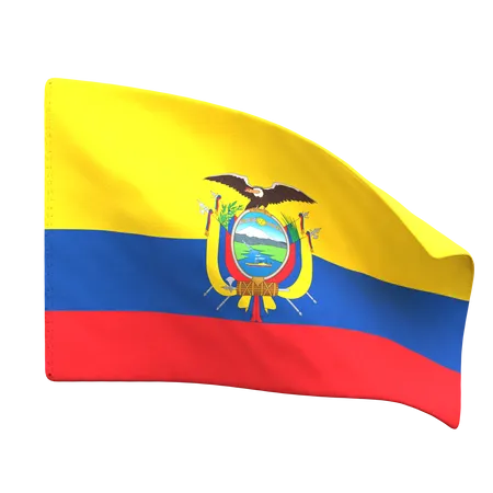 Bandera de ecuador  3D Icon