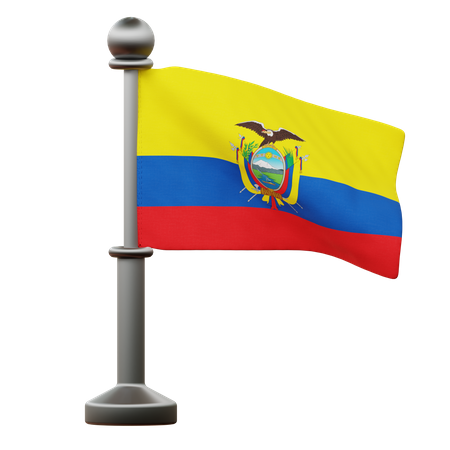 Bandera de ecuador  3D Icon