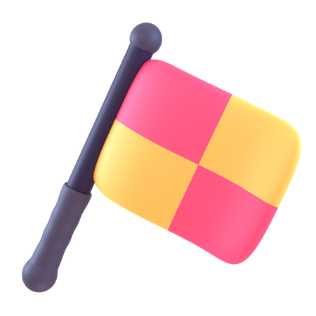 Bandera de fuera de juego  3D Icon