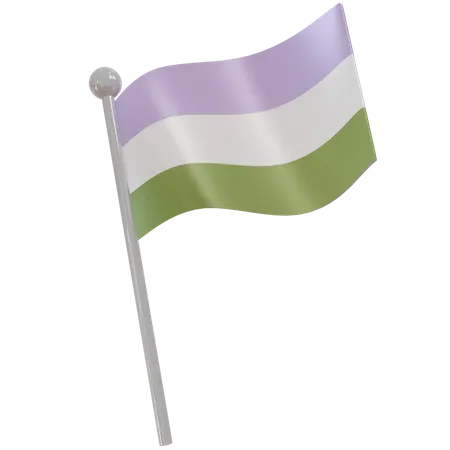 Bandera generosexual  3D Flag