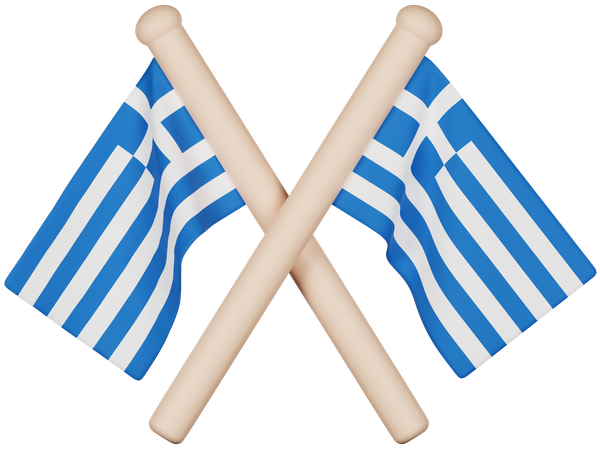 Bandera de grecia  3D Icon